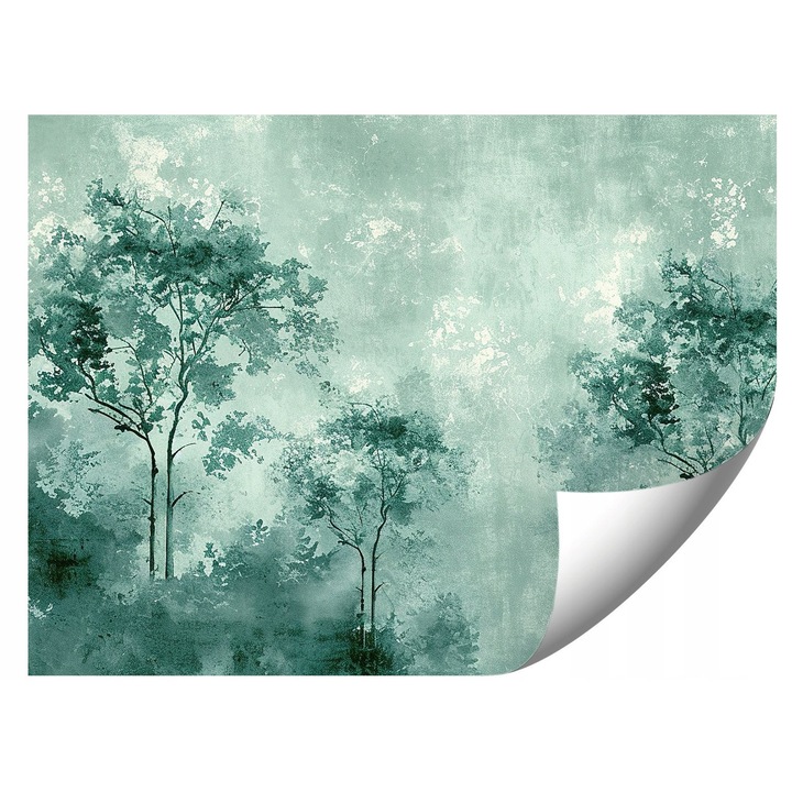 Fotótapéta Fák Grunge, 250x175cm, élénk színek, UV-álló, ragasztóval és útmutatóval együtt