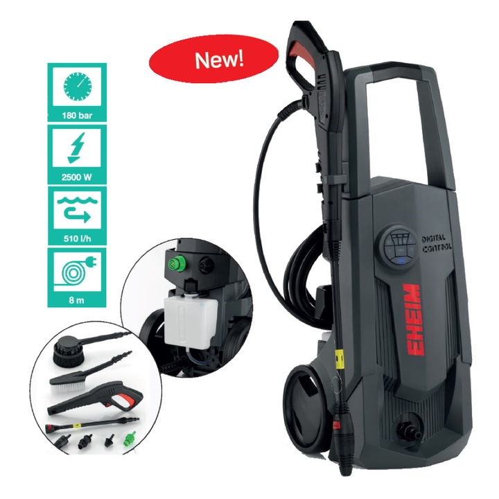 Masina spalat cu inalta presiune EHEIM BEASTER 180e, 3 niveluri presiune, 2500W, 7.5m cablu
