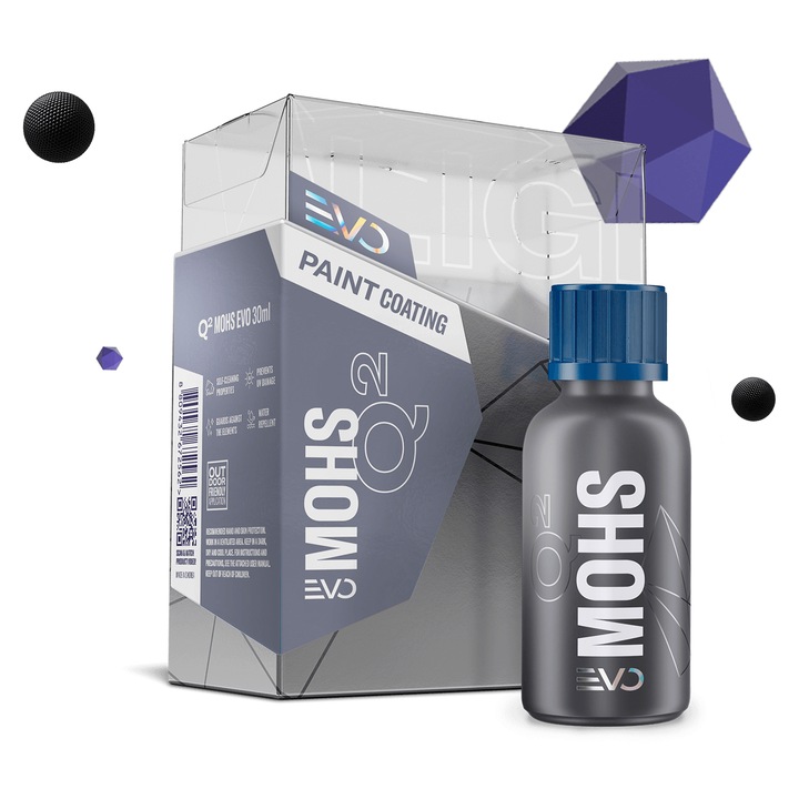 Gyeon Q2 Mohs Evo Light Box set 30ml, aplicator Q2M Coating, rezistenta chimica, usor de aplicat