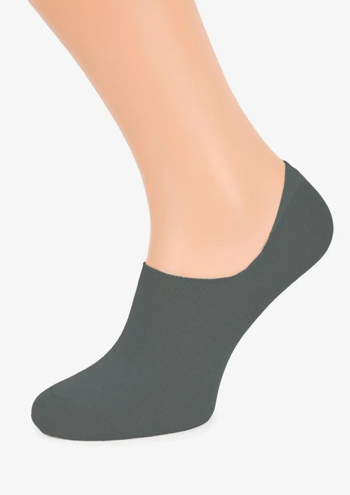 Set 2 perechi sosete bumbac cu silicon la calcai Marilyn, Gri deschis, 42-45