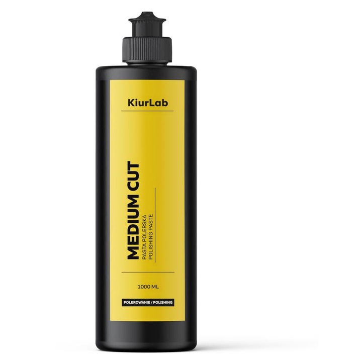 Pasta polerska Kiurlab Medium Cut One Step, 1L, galben, pentru corecturi rapide