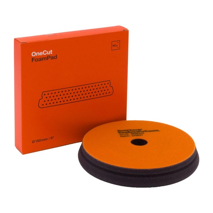 Koch Chemie One Cut polírozó szivacs, 150mm, közepesen kemény, narancssárga