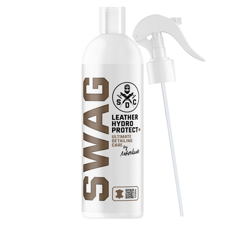 Swag LEATHER HYDRO PROTECT, 500ml, spray pentru tapicerie din piele, efect hidrofob, finisaj satinat