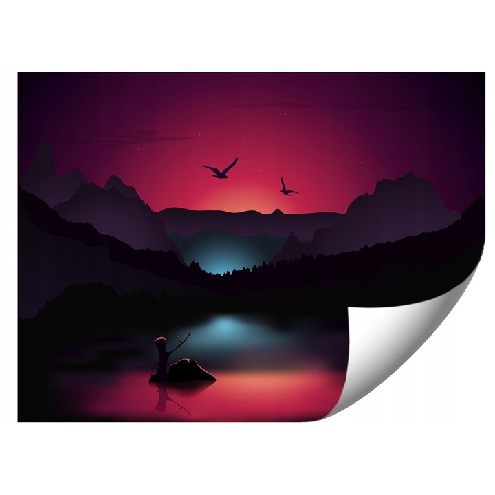 Fotótapéta flíz alapon, 400x280cm, éjszakai táj, könnyű felszerelés, UV-álló színek