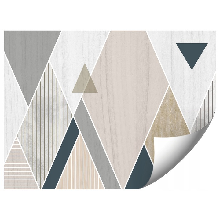 Fotótapéta geometriai, 294x260cm, élénk színek, könnyű felszerelés, szett mellékelve