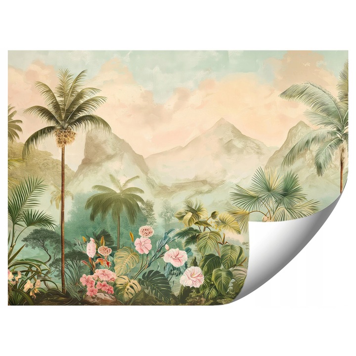 Fotótapéta Elvarázsolt Erdő, 294x260cm, élénk színek, egyszerű felszerelés, szett útmutatóval és ragasztóval