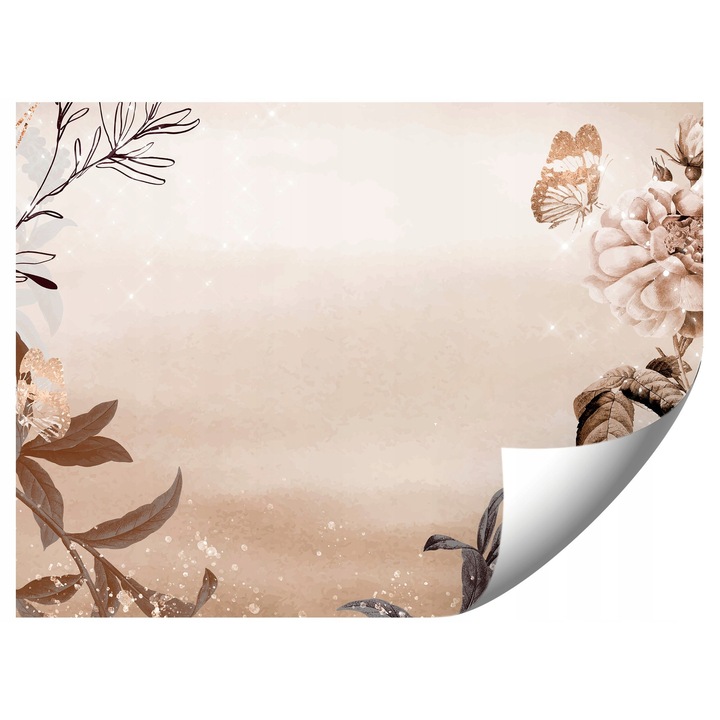 Fotótapéta virágok, 294x260cm, élénk színek, egyszerű szerelés, szett utasításokkal és ragasztóval