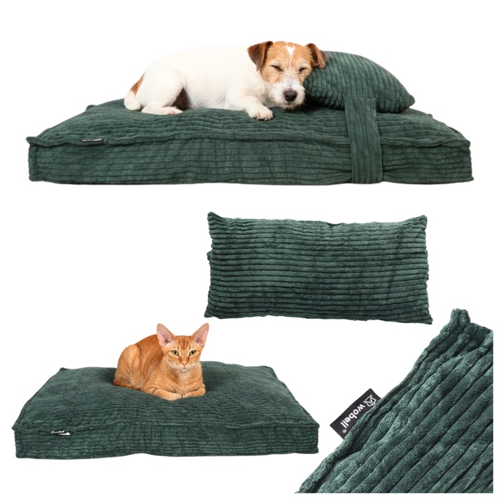 WOBELL, Легло за кучета и котки, Мека постелка, Възглавница, Матрак, Подложка, 60X80см