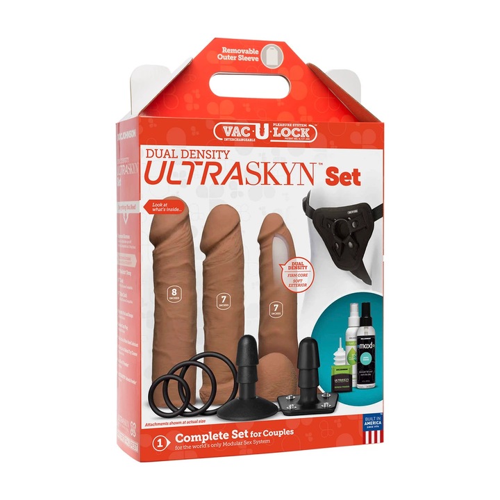 Set strap-on Dual Density ULTRASKYN, culoare naturala