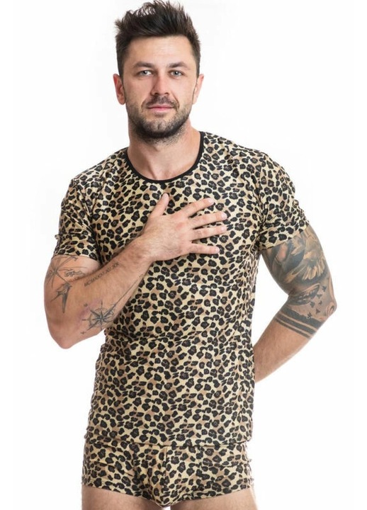 Tricou barbati ANAIS MEN, imprimeu animal, microfibra, lenjerie sexy