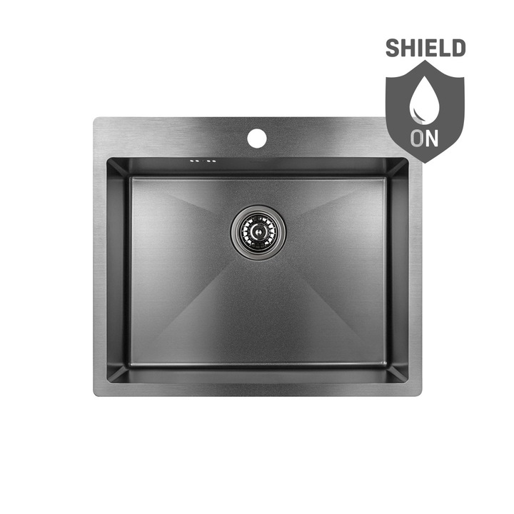 Chiuveta bucatarie Laveo Marmara 1 compartiment, otel inoxidabil 304, design minimalist, montaj versatil