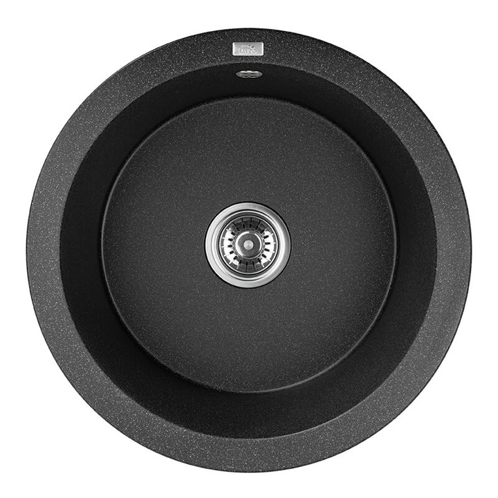 Chiuveta bucatarie Laveo Dafne, 1 compartiment, granit, alb/negru/beige/gri, 10 ani garantie