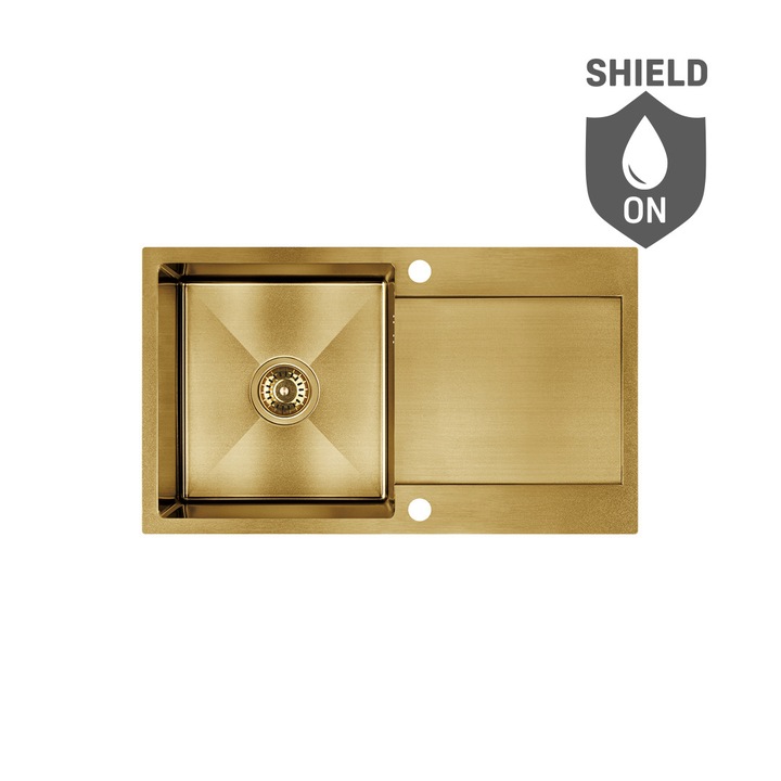 Chiuveta bucatarie Laveo Marmara 1 compartiment cu scurgere, inox 304, design minimalist, montaj versatil