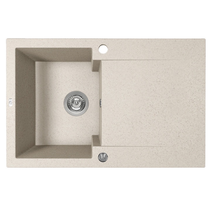 Chiuveta bucatarie Laveo Chichi cu scurgere, bej