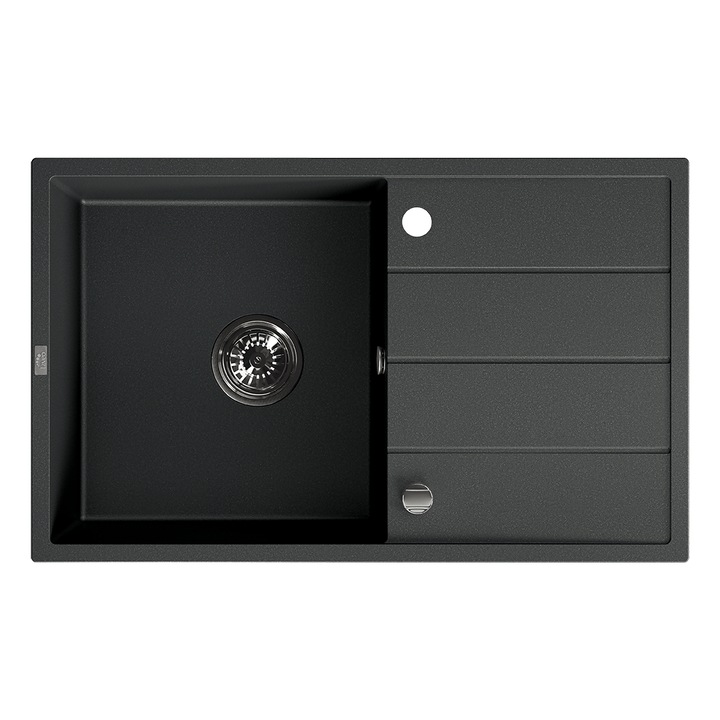 Chiuveta bucatarie Laveo Wolin, granit, mat, 8mm