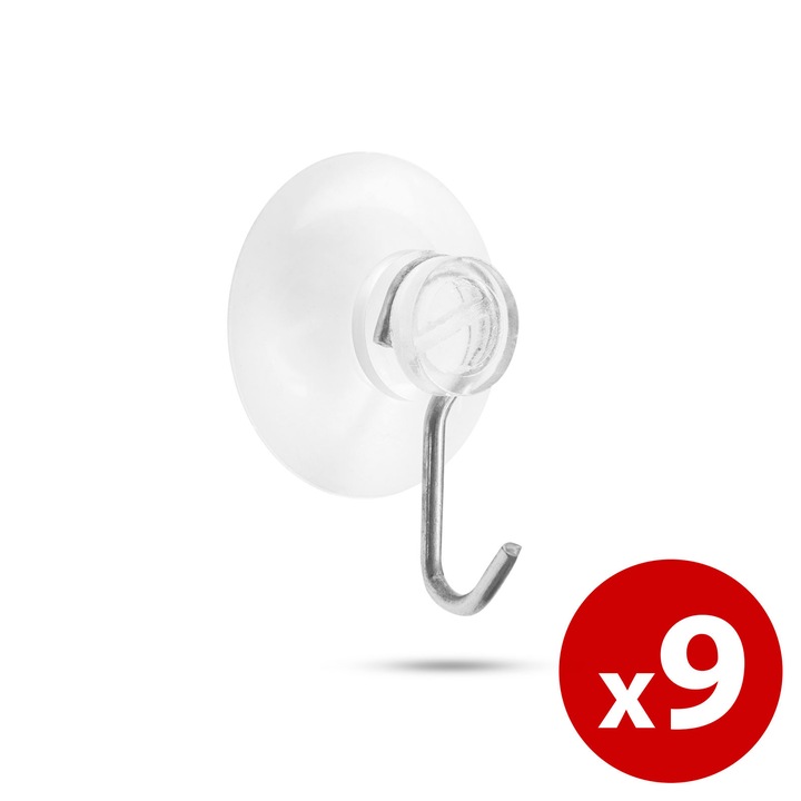 Perete adeziv disc agatat - 9 bucati / blister