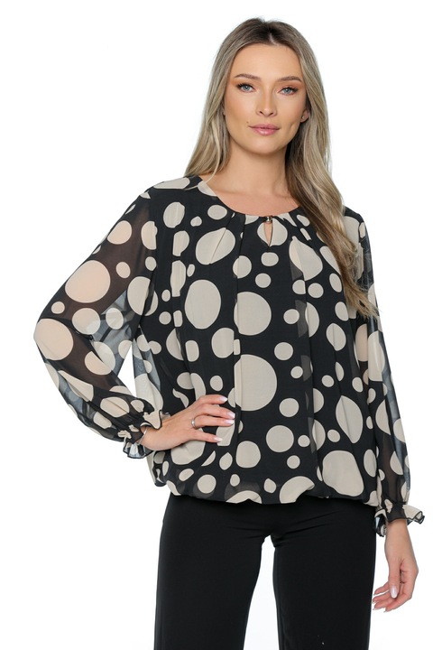 Bluza dama 924, Negru/Crem