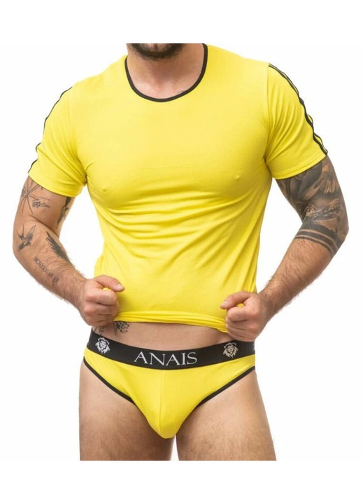 Anais Men Tokio férfi póló, sárga, anatómiai szabás, modális anyag, S INTL