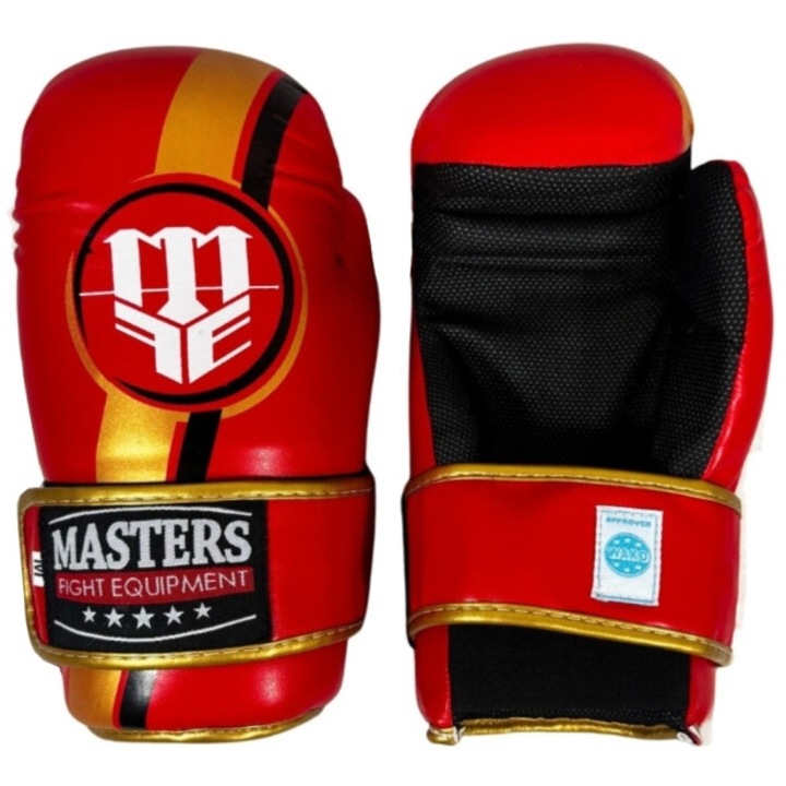 Sportkesztyű, MASTERS FIGHT EQUIPMENT, ROSM-MASTERS modell, piros/fekete/kék, S/M/L