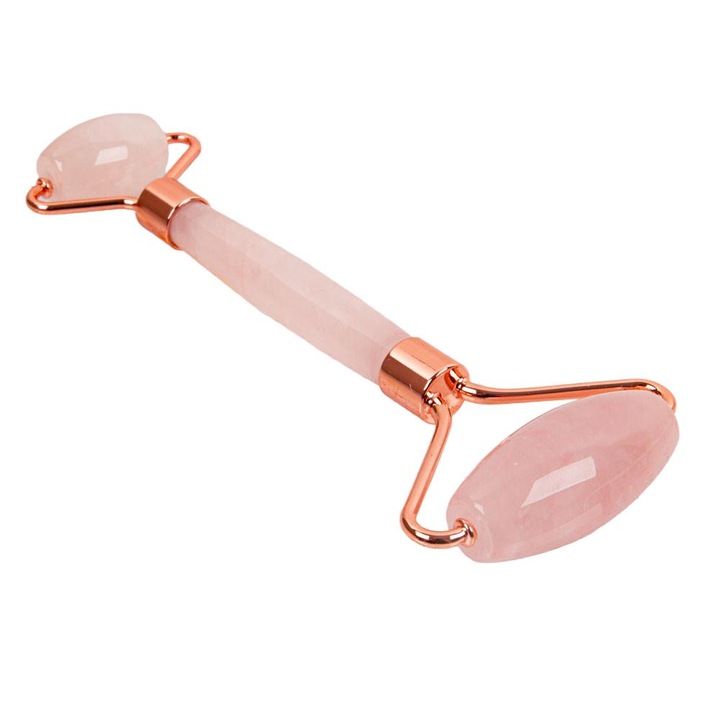 Rola faciala inSPORTline Rosado, roz, 14,5x6cm, masaj relaxant, imbunatatirea circulatiei