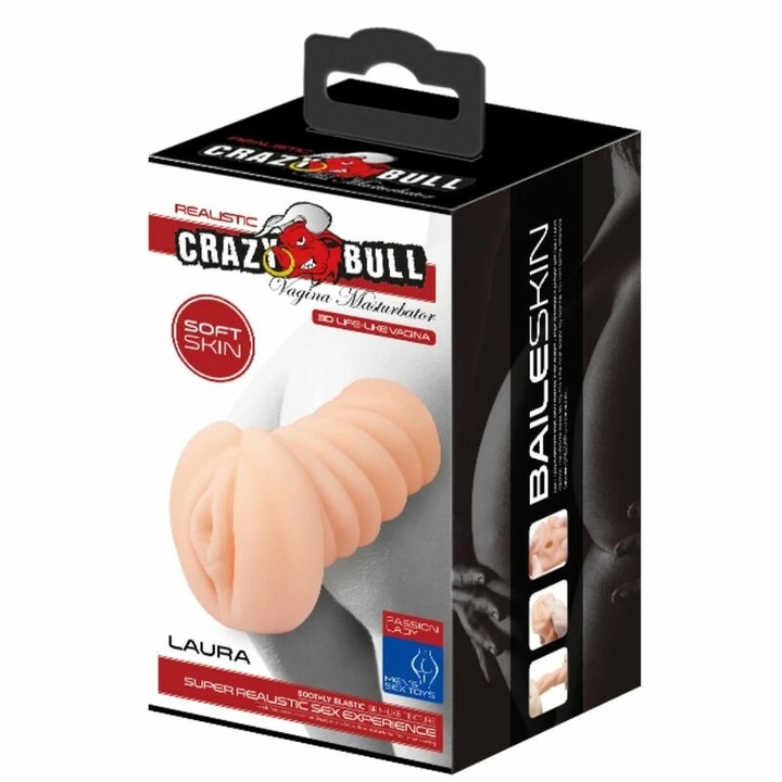 Maszturbátor Crazy Bull Pocket Pleasure, kompakt, TPR, 12x5cm