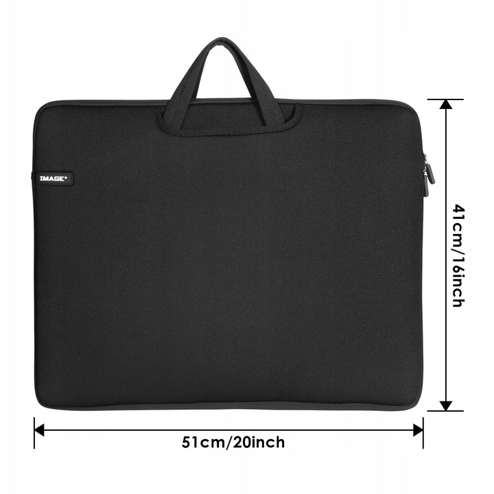Geanta laptop 17", AGPtek, material bumbac, rezistenta la zgarieturi, neagra, dimensiuni 51x41x2cm