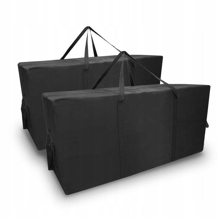 Set 2 genti de Depozitare 300L, XXL, Negru, 118x55x46cm