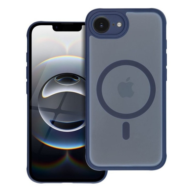 Husă Upzz Frosted pentru iPhone 17e, design premium, rezistentă, Albastru Navy