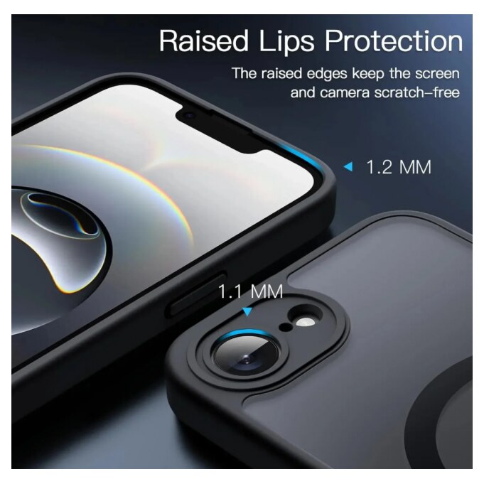 Husă Upzz Frosted pentru iPhone 17e, design premium, rezistentă, Albastru Navy