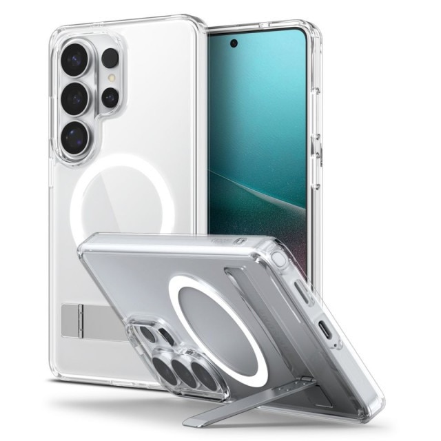 Carcasa Spigen Ultra Hybrid pentru Samsung Galaxy S26 ULTRA, transparentă, protecție anti-șoc, set inclus