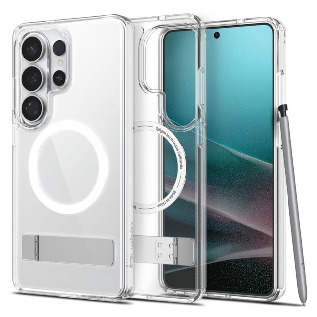 Carcasa Spigen Ultra Hybrid pentru Samsung Galaxy S26 ULTRA, transparentă, protecție anti-șoc, set inclus