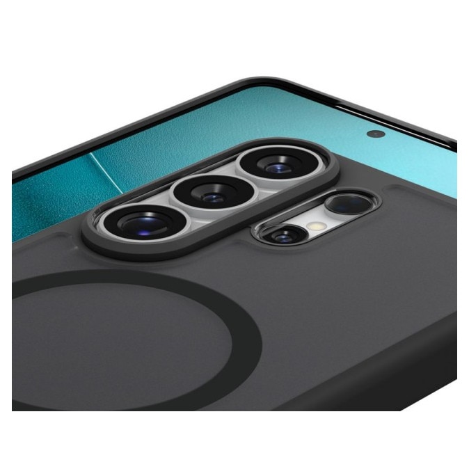 Carcasa Spigen Ultra Hybrid pentru Samsung Galaxy S26 Ultra, Anti-Soc, Frost Black, Kit Curatare Inclus