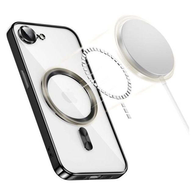 Husă pentru telefon, Upzz Electro MagSafe, protecție la șocuri, decupaje precise, negru, compatibilă cu iPhone 17e