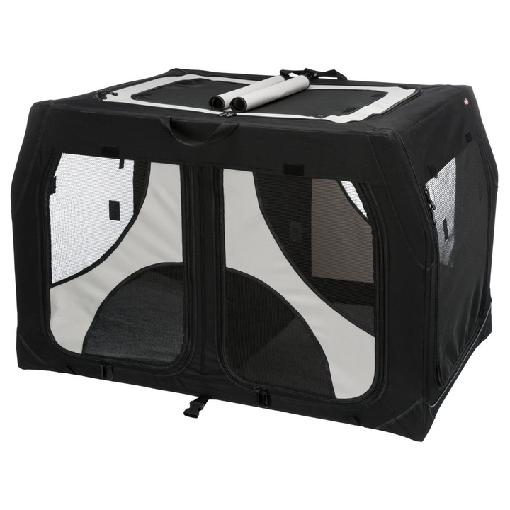 Cusca mobila Vario dubla Trixie, 91x60x61/57cm, negru/gri