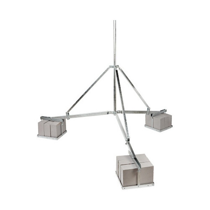 Baza catarg, DELTA, baza de stalp balastat, 3m, otel zincat