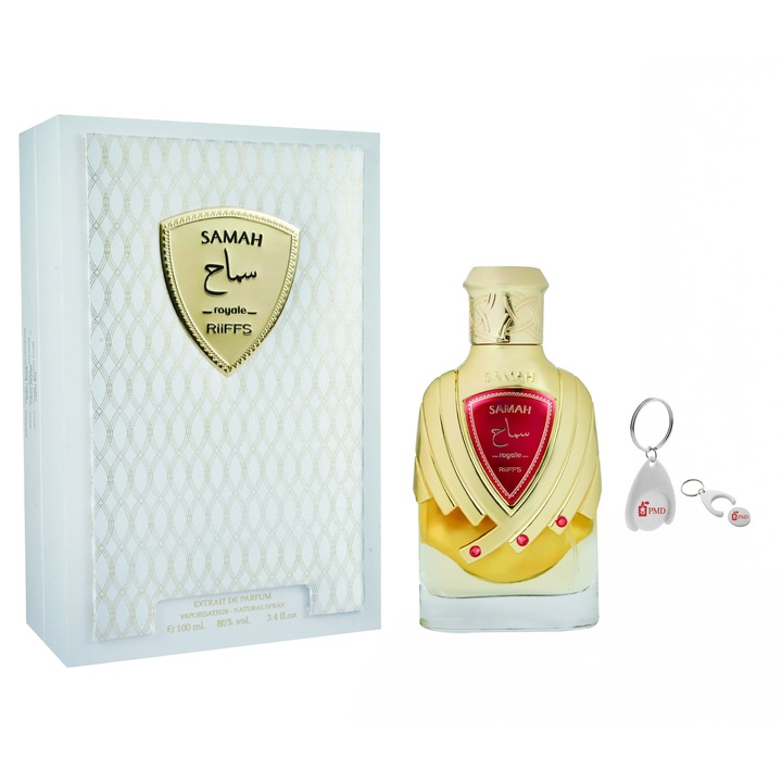 Set Extract de Parfum Samah Royale, Riiffs, Unisex, 100ml cu Breloc Personalizat PMD