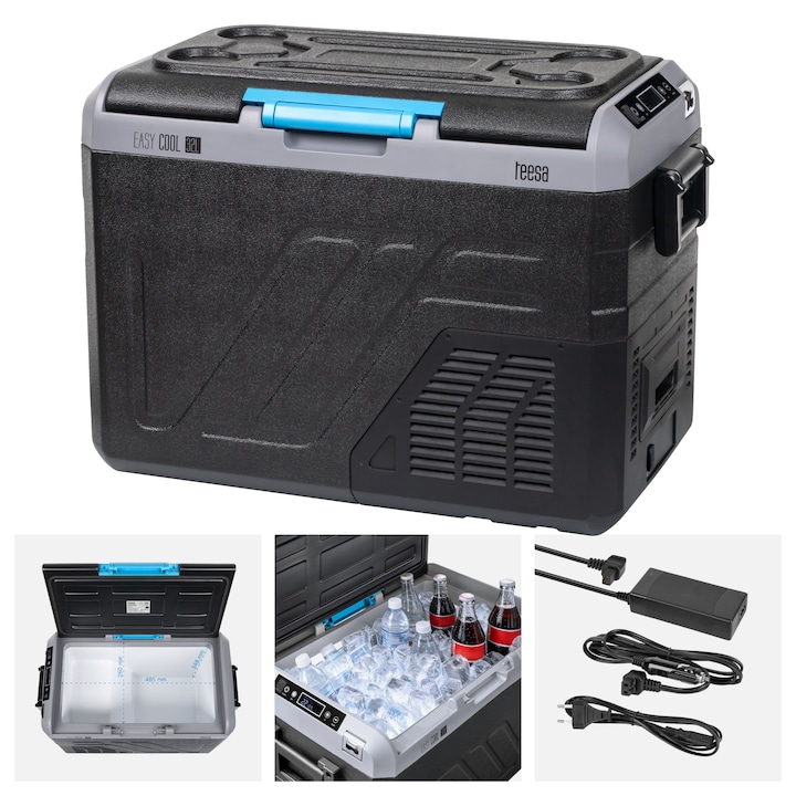 Frigider auto Teesa 32L, compresor, functie de congelare, 12/24V, 100-240V