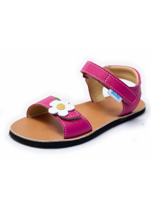 Dodo Shoes Luna Wild Flower mezitlabas gyermek szandal, Berry szinu, termeszetes borbol, rugalmas talppal az elso lepesekhez