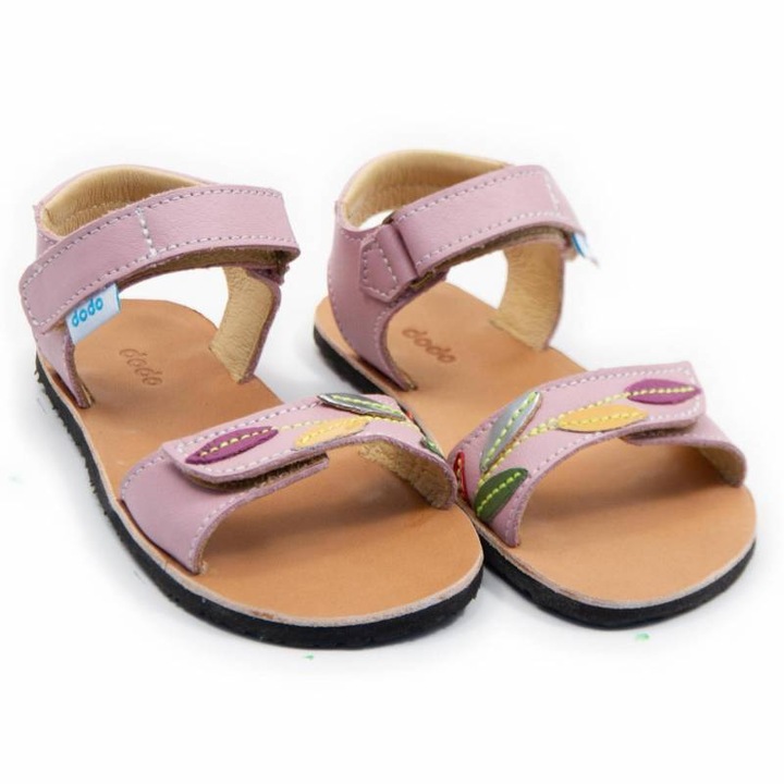 Детски боси сандали Dodo Shoes Luna, цвят Cameo от естествена кожа с гъвкава подметка за първите стъпки, Cameo