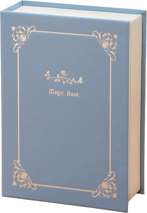 Кутия за бижута, компактен дизайн, магнитно закопчаване, PU кожа, 21x15x6.8см, спокойно синьо