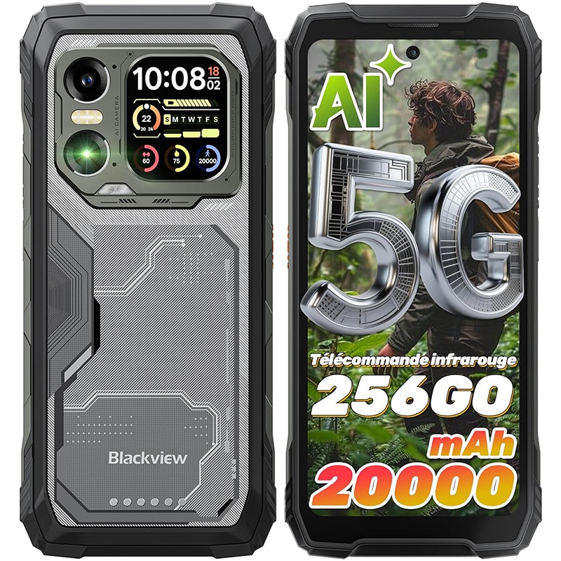 Telefon mobil Blackview Xplore 1, 5G, 20.000mAh, 256GB, Negru, 6.78"