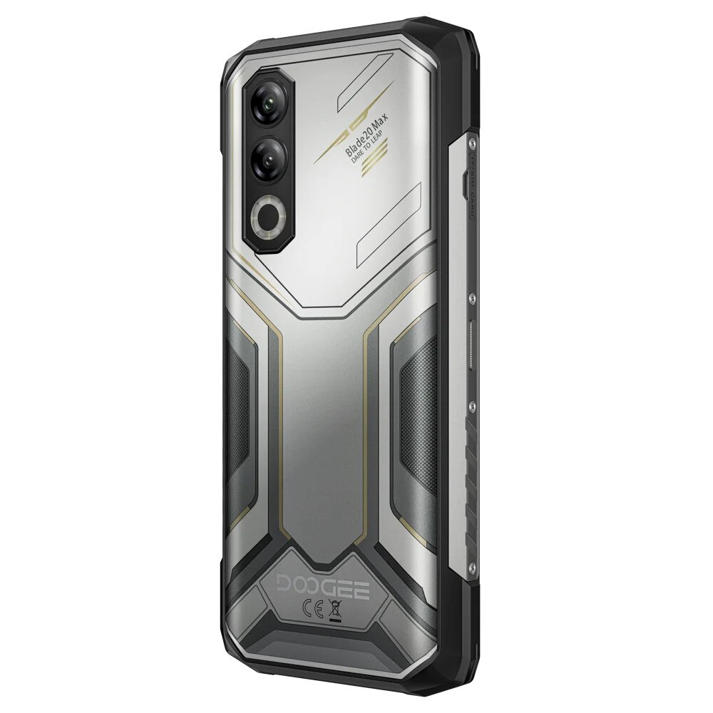 Telefon mobil Doogee Blade 20Max, 4G, Dual SIM, Helio G100, 6.6-inch 120Hz, 12GB RAM, 1TB, NFC, Night Vision, 11800mAh, Android 15, Silver