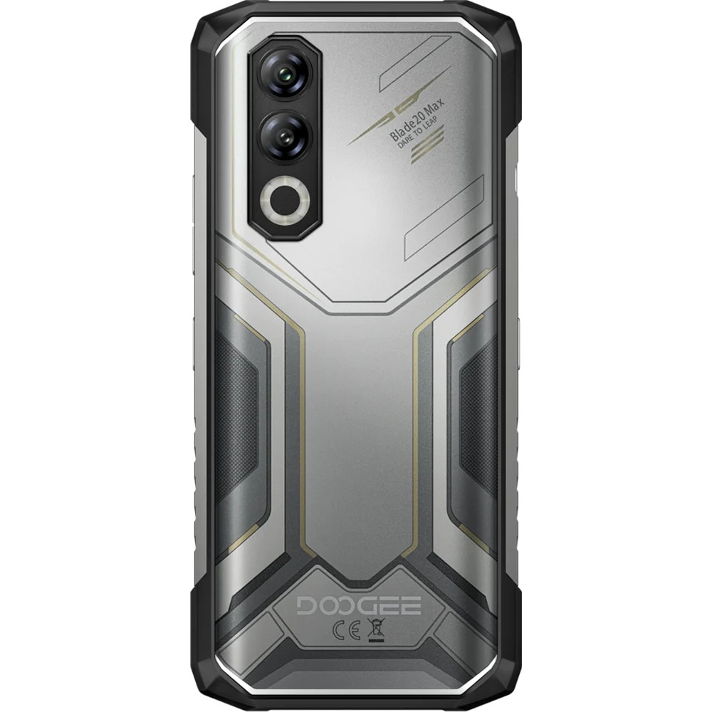 Telefon mobil Doogee Blade 20Max, 4G, Dual SIM, Helio G100, 6.6-inch 120Hz, 12GB RAM, 1TB, NFC, Night Vision, 11800mAh, Android 15, Silver