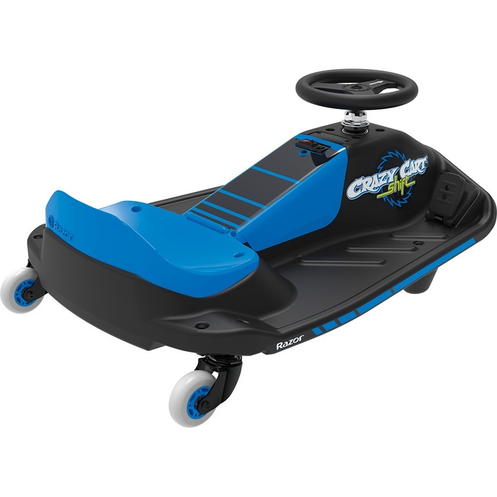 Cart electric pentru copii +6 ani 13km/h Razor Crazy Cart Shift Albastru/Negru