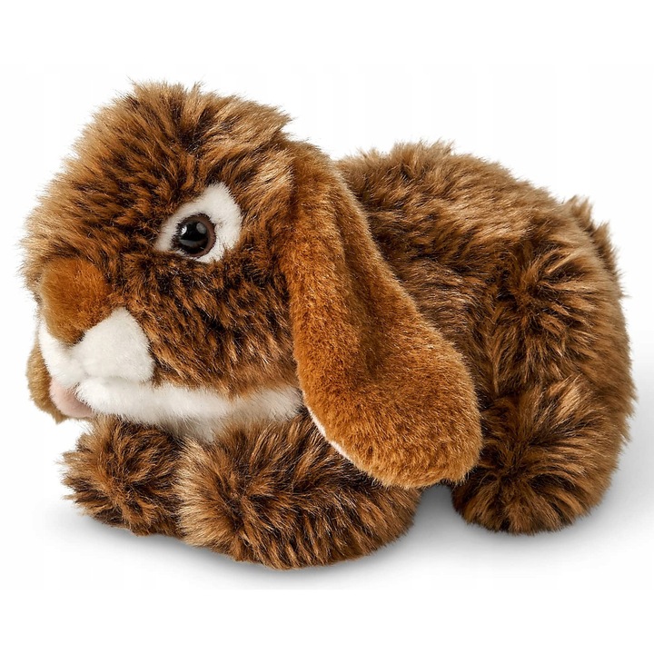 Iepure de plus Uni-Toys, 18x10x10cm, color brown, jucarie de plus