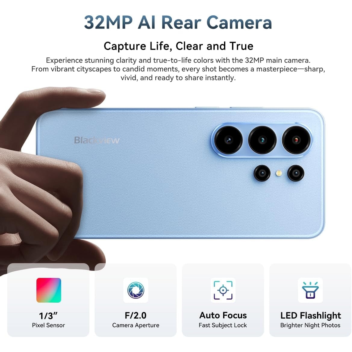 Telefon mobil Blackview Wave, 4G, 24GB RAM, 128GB, ecran HD+ 6.88 inch, negru