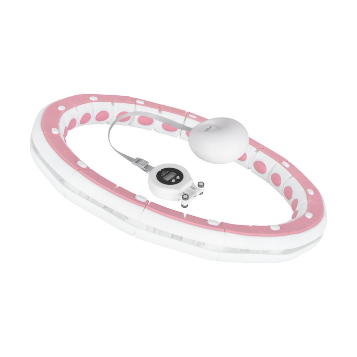Смарт обръч за отслабване Hula Hop, Rebel, с тегло 450 гр., регулируем диаметър, с LED дисплей, фитнес аксесоари