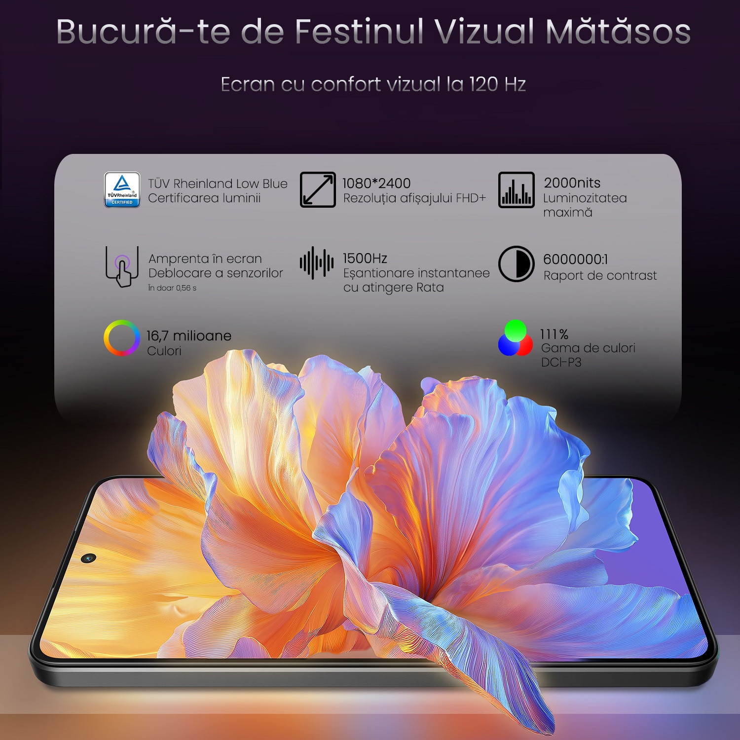 Telefon mobil realme 14T, Dual SIM, 8GB RAM, 256GB, 5G, Baterie Titan 5130mAh, IP69, 120Hz, negru