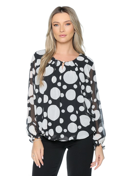 Bluza dama 924, Alb/Negru
