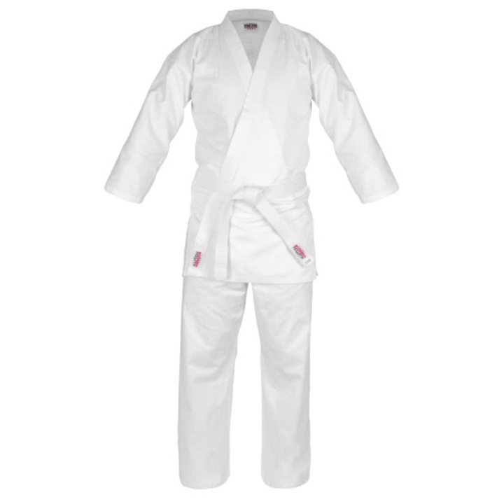 Kimono karate kyokushinkai MASTERS, 8 oz, alb, bumbac, pentru copii